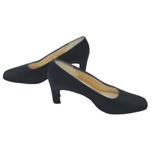 Dyeables by highlights Navy Blue Satin Heels Shoes Women's Size 10 NWOB.